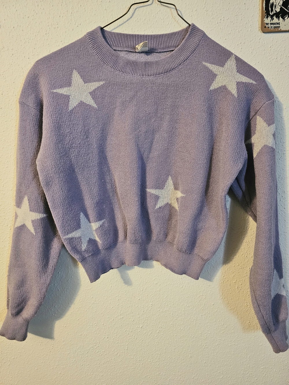 Purple Star Sweater — Girls 11–12Y
